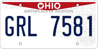 OH license plate GRL7581