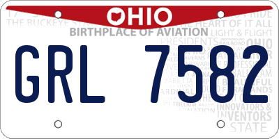 OH license plate GRL7582