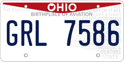 OH license plate GRL7586