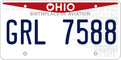 OH license plate GRL7588