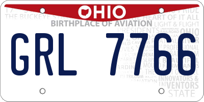 OH license plate GRL7766