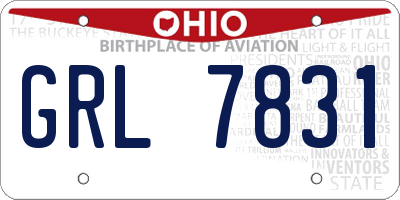 OH license plate GRL7831