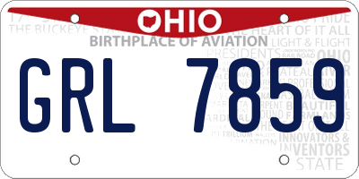 OH license plate GRL7859