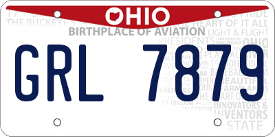 OH license plate GRL7879