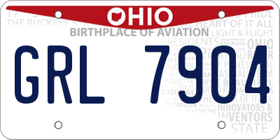 OH license plate GRL7904