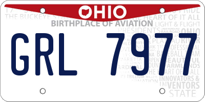 OH license plate GRL7977