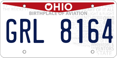 OH license plate GRL8164