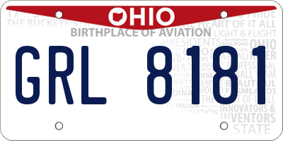 OH license plate GRL8181