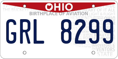 OH license plate GRL8299