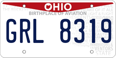 OH license plate GRL8319