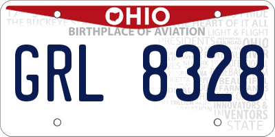 OH license plate GRL8328