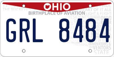OH license plate GRL8484