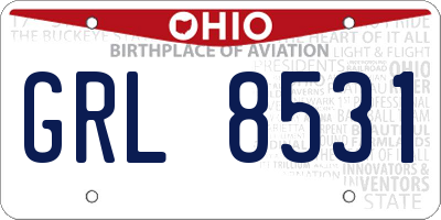 OH license plate GRL8531