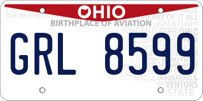 OH license plate GRL8599