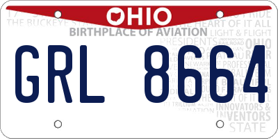 OH license plate GRL8664