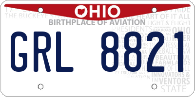 OH license plate GRL8821