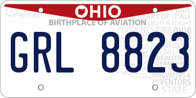 OH license plate GRL8823