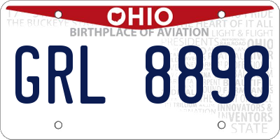 OH license plate GRL8898