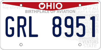 OH license plate GRL8951