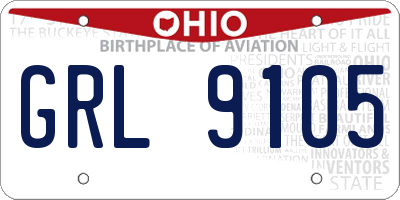 OH license plate GRL9105