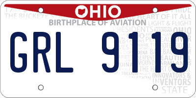 OH license plate GRL9119