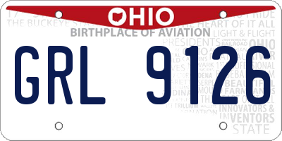 OH license plate GRL9126