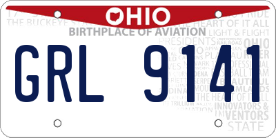 OH license plate GRL9141