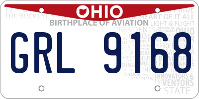 OH license plate GRL9168