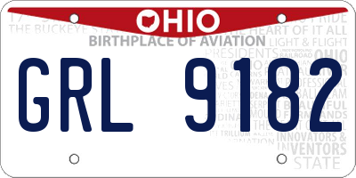 OH license plate GRL9182