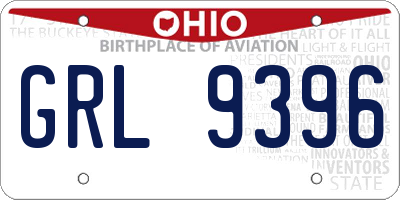 OH license plate GRL9396