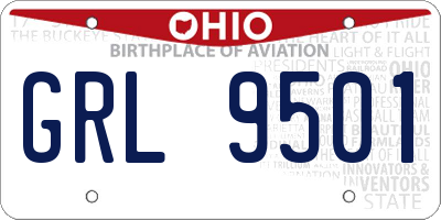 OH license plate GRL9501