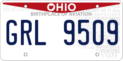 OH license plate GRL9509