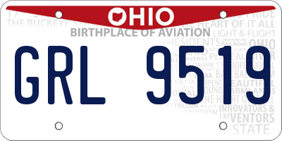 OH license plate GRL9519
