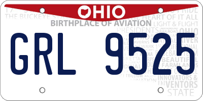 OH license plate GRL9525