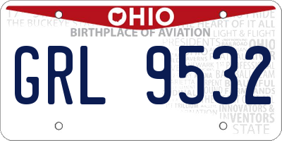 OH license plate GRL9532