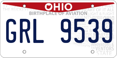 OH license plate GRL9539