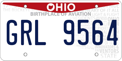 OH license plate GRL9564