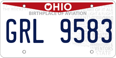 OH license plate GRL9583