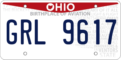 OH license plate GRL9617