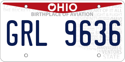 OH license plate GRL9636