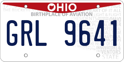 OH license plate GRL9641