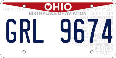 OH license plate GRL9674