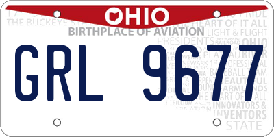 OH license plate GRL9677