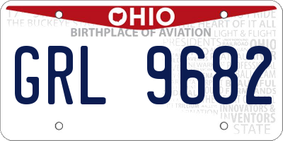 OH license plate GRL9682