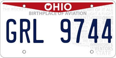 OH license plate GRL9744