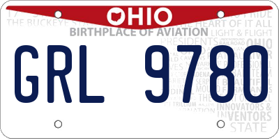 OH license plate GRL9780