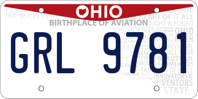 OH license plate GRL9781
