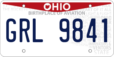 OH license plate GRL9841