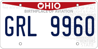 OH license plate GRL9960