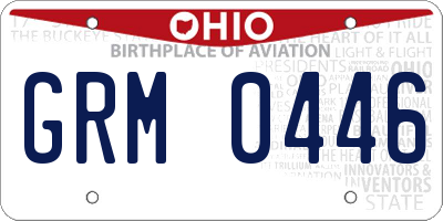 OH license plate GRM0446